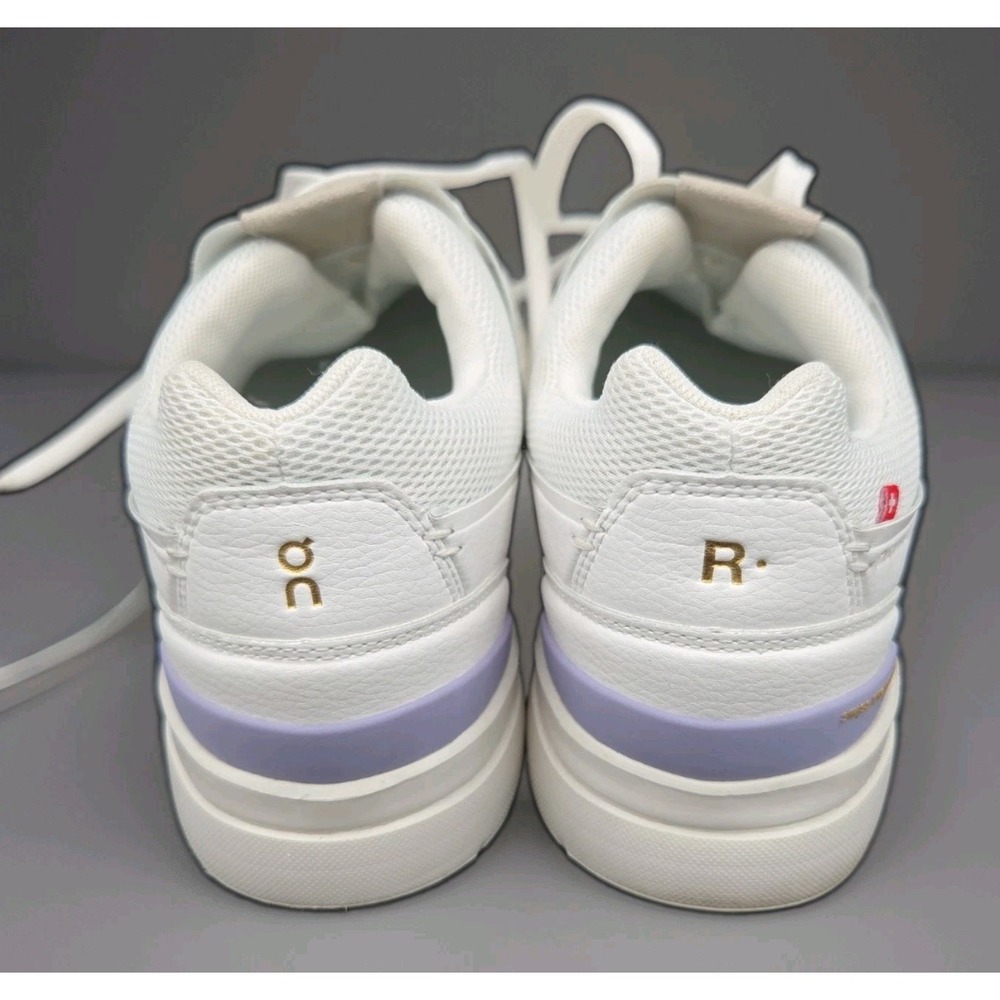 On The Roger Centre Court White Lavender Women's Sneaker Size 10 - Picture 5 of 9